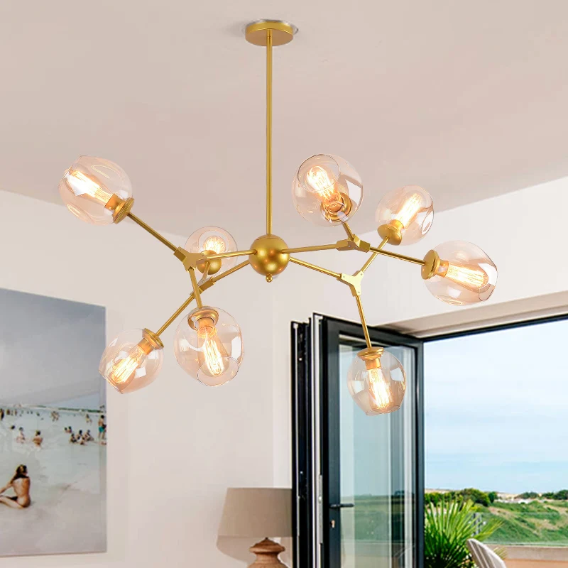 Modern Glass Ball Pendant Lights Lampshade Lamp Kitchen Hanging Light Fixture Lustre de Led Ceiling luminaire | Лампы и освещение