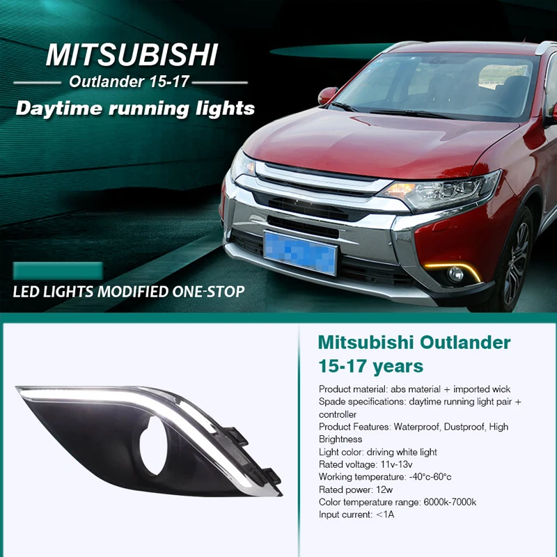 ROADOT стайлинга автомобилей Аксессуары для Mitsubishi outlander 2015 2016 2017 12 В drl светодиодный