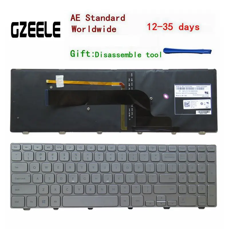 Английская клавиатура для Dell Inspiron 15 7000 7537 7737 15HR 2525s 2528s series US с подсветкой