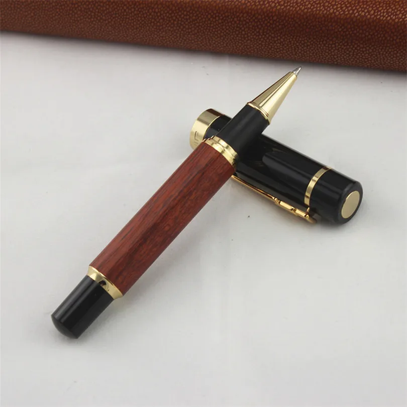 

Jinhao Rollerball Pen with Refill, Natural Redwood Barrel Writing Gift Pen Big Size Business Office Home School Supplies