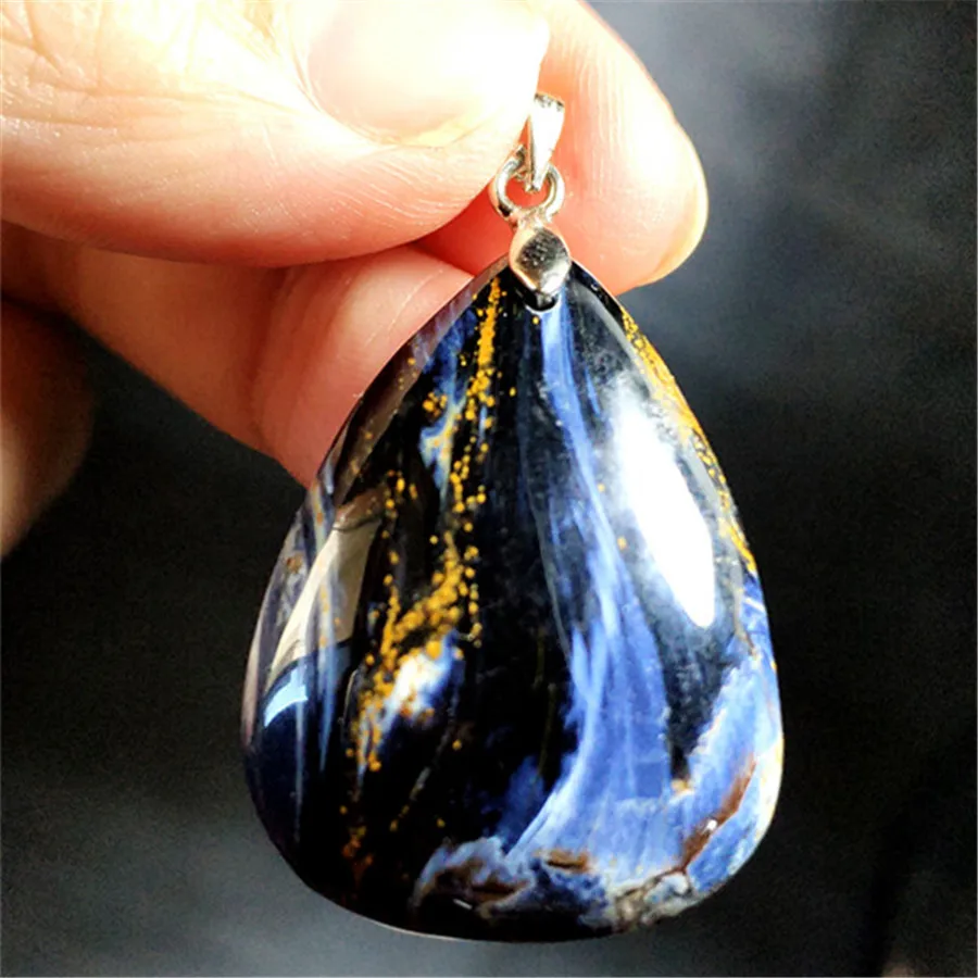 Из натуральной синий Pietersite камни камень капли воды кулон в виде флакона для