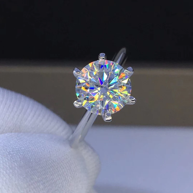 Роскошные Косынка 1CT CZ Diamant кольцо оригинальный 925 ювелирные изделия из