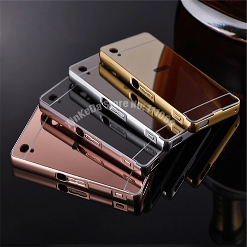 100 шт. для Sony Xperia C3 Z3 Z1 Z2 Z4 Z5 Plus Compact Premium M4 Aqua металлический зеркальный корпус и