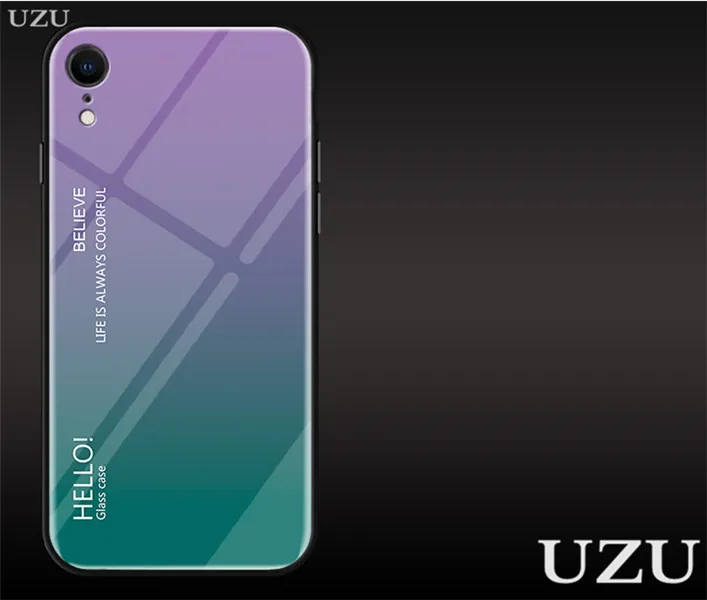 Violet green Жесткая задняя крышка из закаленного стекла для samsung J7 J5 J3 силиконовая рамка градиентный чехол для samsung J2 J5 J7 Prime чехол - Цвет: Violet green