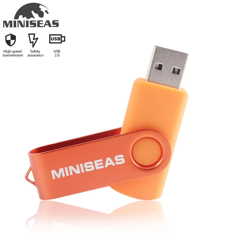 Usb флеш-накопитель Miniseas реальная емкость 10 цветов вращающийся ключ 128 г/16 г/32 г/64 г