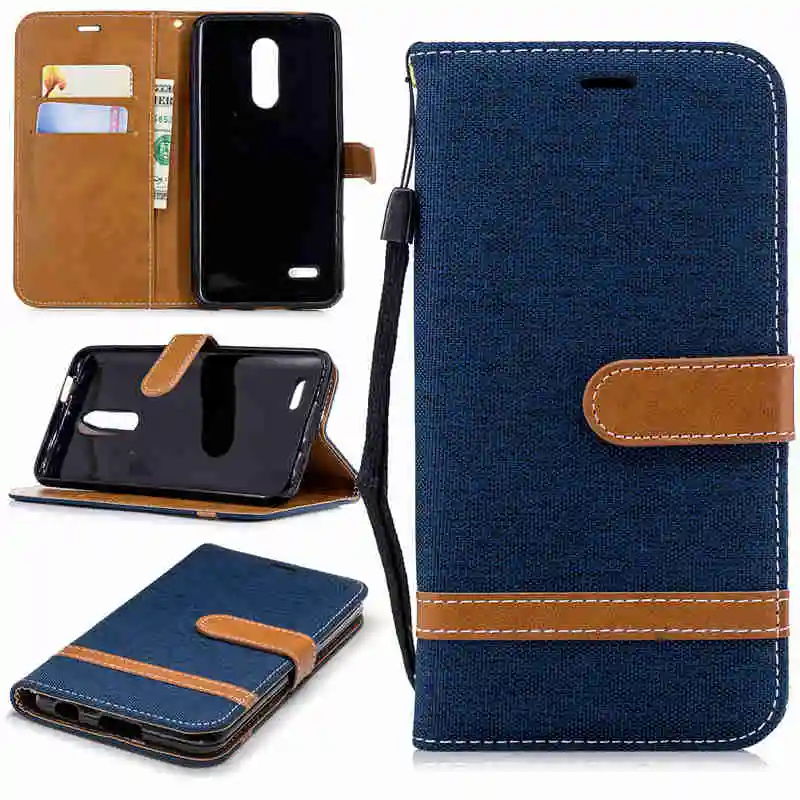Для LG K8 K10 G7 ThinQ Q8 чехол джинсы версия Coque Etui чехол для LG K8 K10 K4 G6 Чехол-бумажник из искусственной кожи чехол