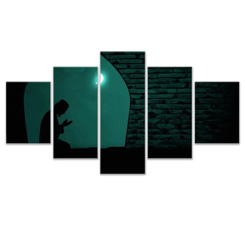 Настенное искусство 5 панелей Мужская молитва холст картина с принтом