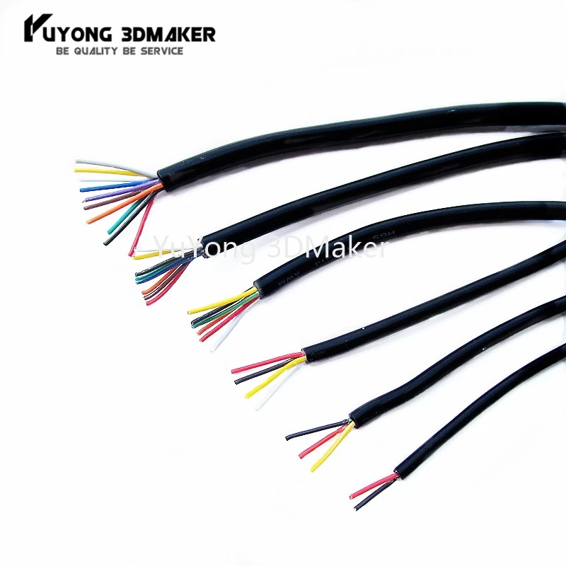 2C/3C/4C Pure Cooper жестяное покрытие 22AWG Xtension провод анти помех изолированный Луженый