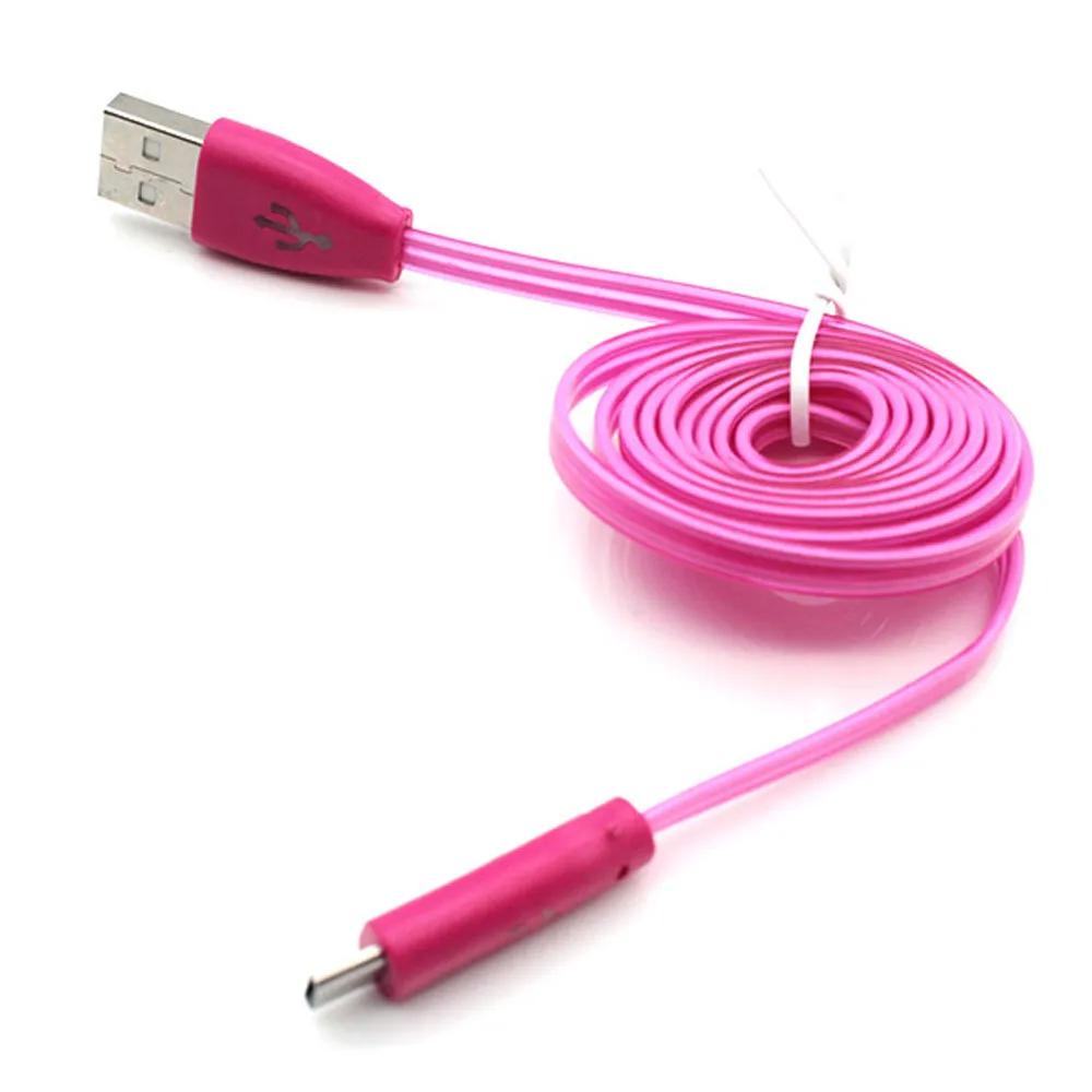 Светящийся переливающийся градиентный светодиодный USB микро кабель зарядное