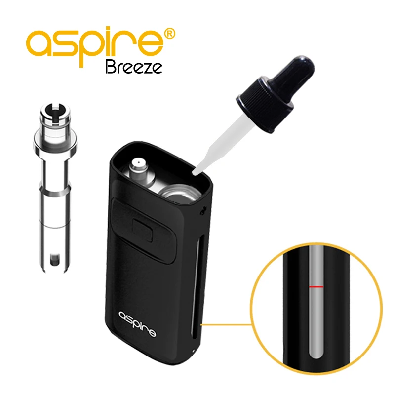 Оригинальная электронная сигарета Aspire Breeze все-в-одном AIO стартовый комплект 2 мл