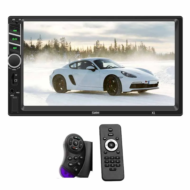 remote 2 Din Автомагнитола " Емкостный сенсорный экран Зеркальное соединение HD MP5-плеер Bluetooth-гарнитура Handsfree A2DP USB SD Штатная магнитола PHYEE X1 - Цвет: remote