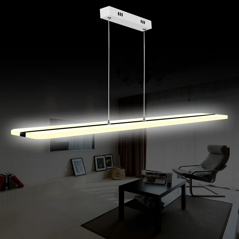 

Minimumism Modern LED Pendant Light Linear Hanging Lamp Bar Acrylic Line Pendant Droplight For Office Home Decor Indoor Lighting