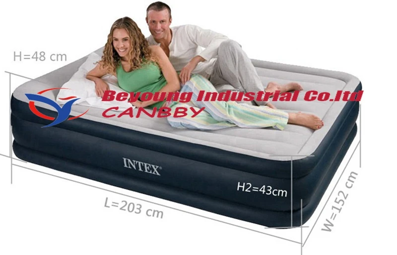 Intex Роскошная подушка для отдыха, надувная кровать королевского размера со встроенным электрическим насосом