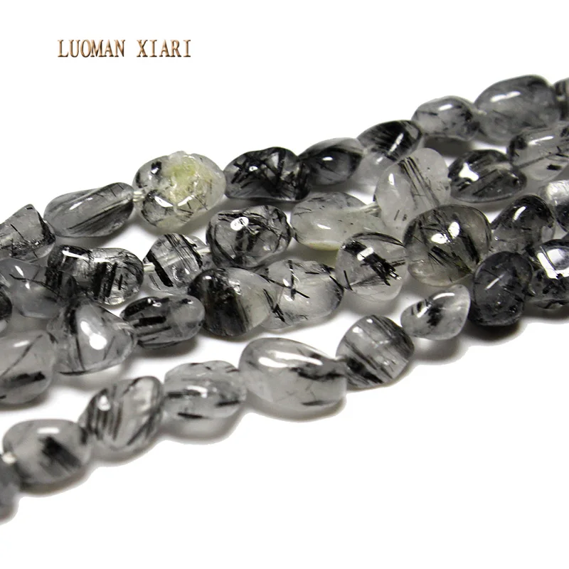 Оптом неправильной формы гравия 5-7 мм натуральная черная рутилированная