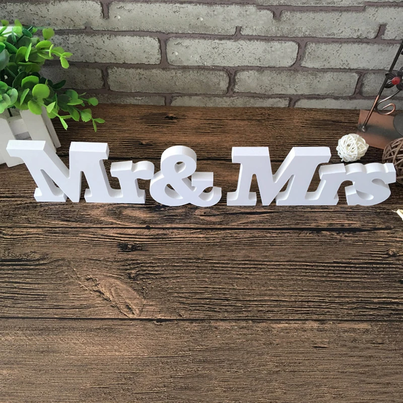 Украшения для свадьбы Mr &amp Mrs из ПВХ украшение стола с надписью дома 1 комплект |