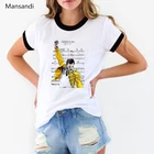 Женская футболка с принтом Фредди Меркьюри, летняя футболка с принтом группы Queen Band, 2021