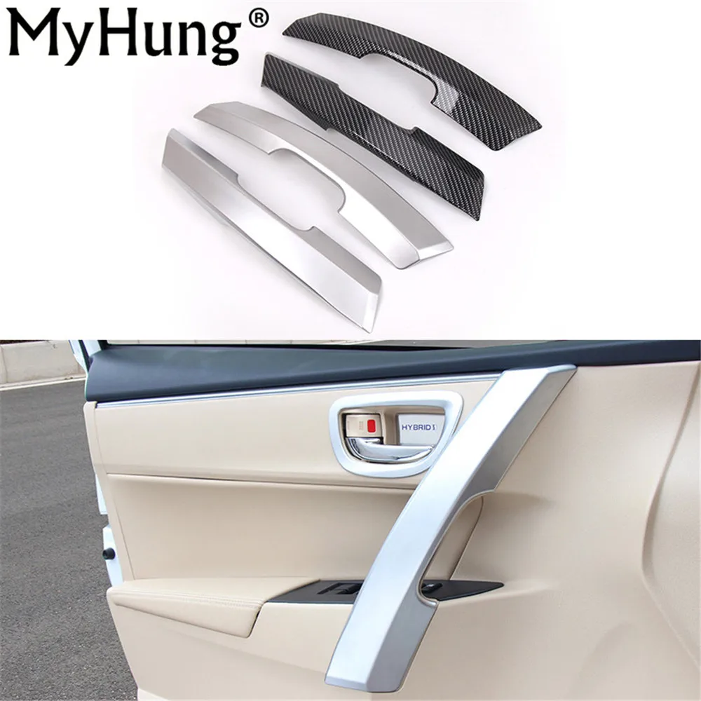 

Auto Stlying handle decoration Door Handle Cover Sticker For Toyota Corolla S LE PLUS 2014 2015 2016 Levin ABS Chrome Interior