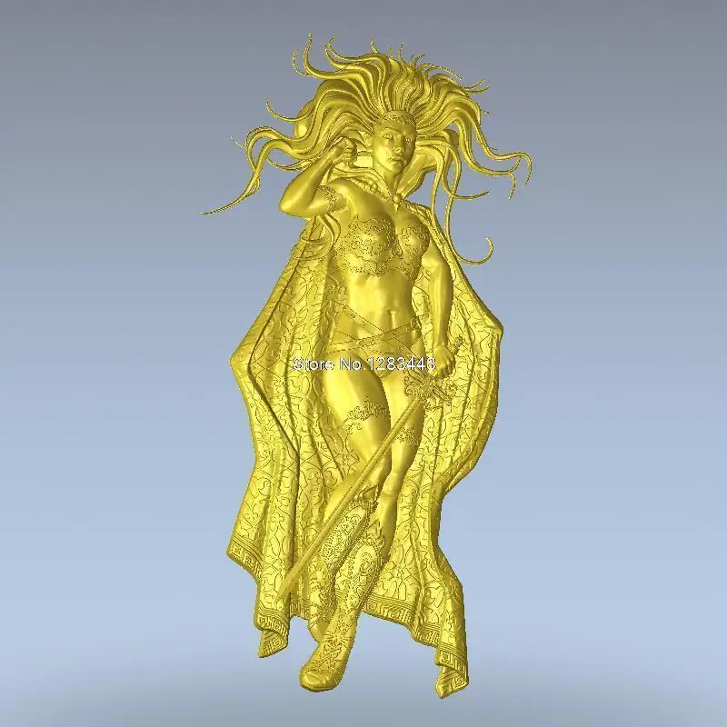 Высокое качество 3d модель рельеф для ЧПУ или 3D принтеров в формате STL women_ELF1|3d model