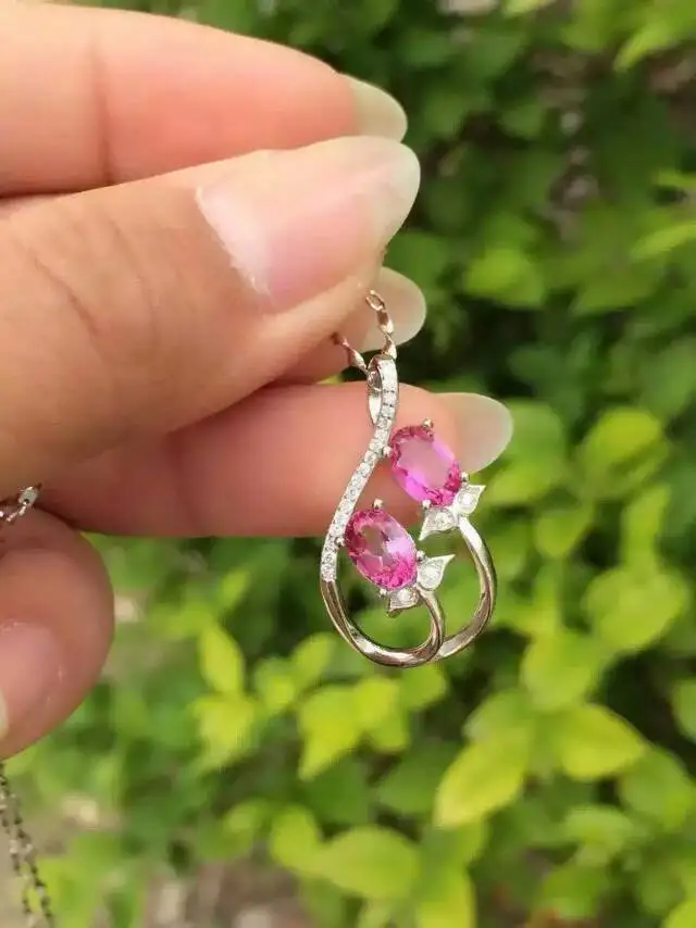 Женская подвеска из серебра 925 пробы с натуральным драгоценным камнем|fine jewelry|gift