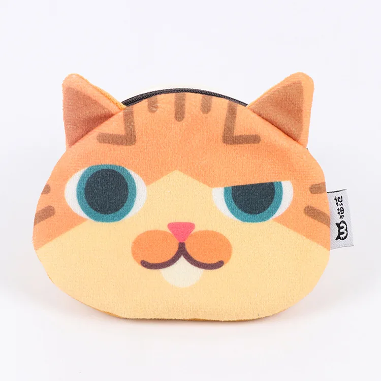 Милый 3d животное лицо молния чехол кошка монета женский кошелек, портмоне bolsas/Детская сумочка сумка для косметики сумка - Цвет: 6