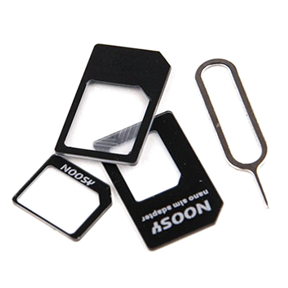 4 In 1 NANO SIM Adapter For 4/4S 5/5S/5C With Card Pin | Мобильные телефоны и аксессуары