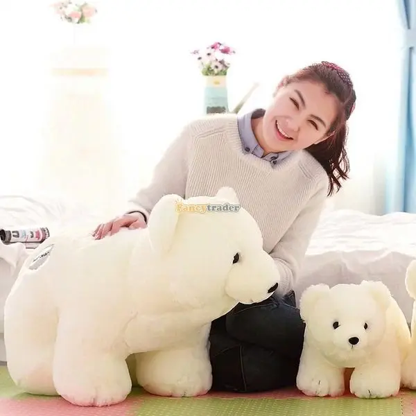 Fancytrader 28'' / 70cm Super Cute Giant Stuffed Soft Plush Polar Bear great gift toy baby Free Shipping FT50272 | Игрушки и