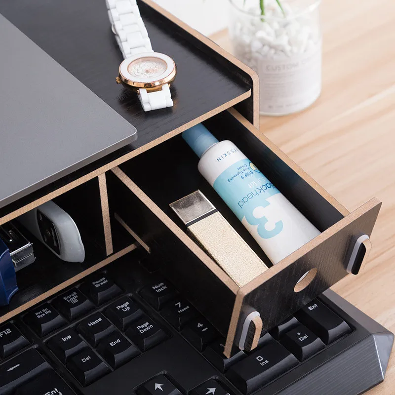 Подставка для монитора многофункциональная деревянная подставка ноутбука с