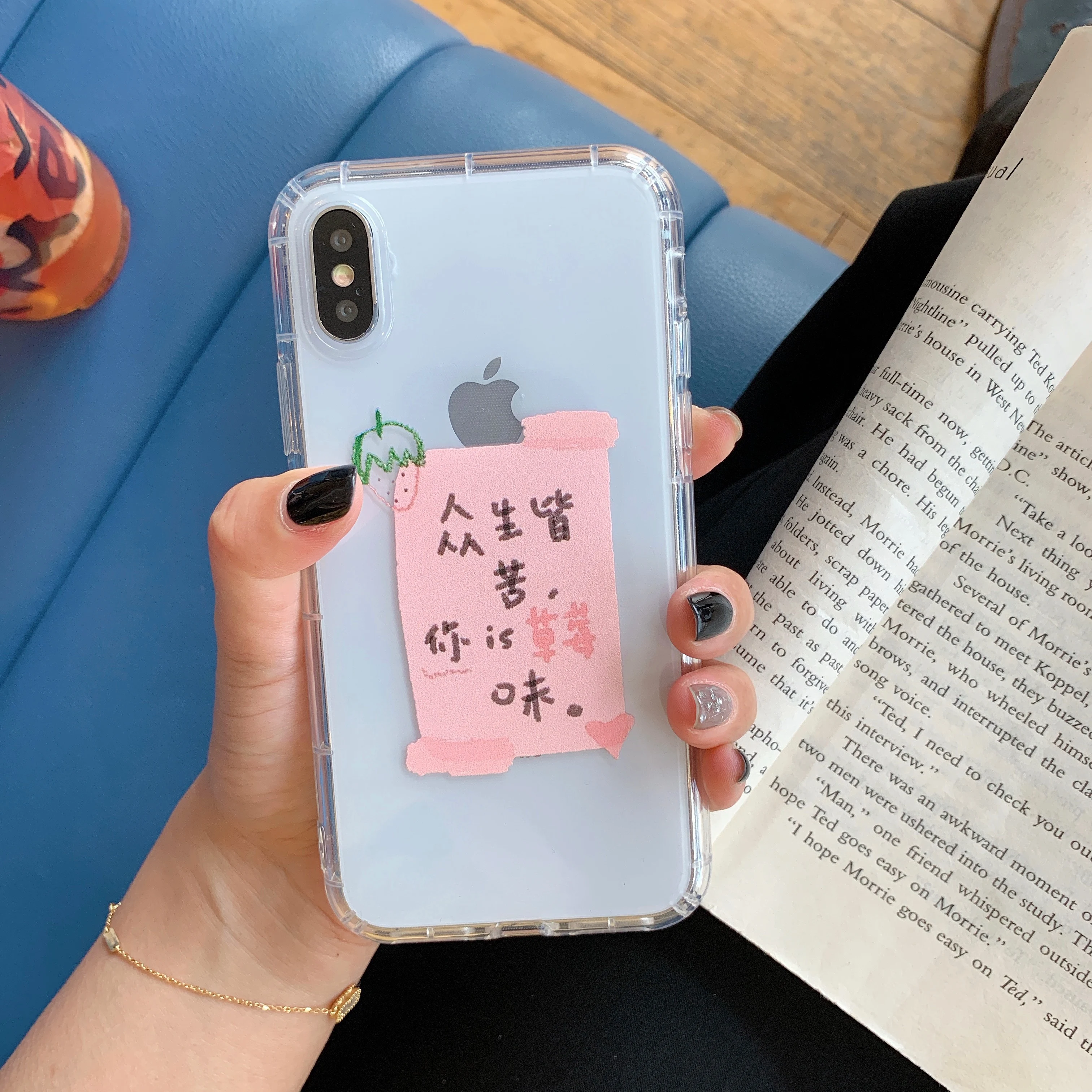 Clear Chinese Letters Phone Case For iPhone 7 8 6 6S Plus Woman Cute Transparent TPU Silicone Cover X XS MAX XR Coque |