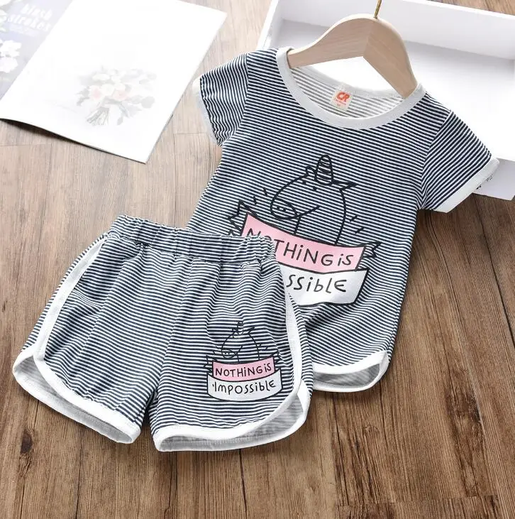 Новинка лета 2019 одежда для мальчиков Корейская версия полосатой футболки с