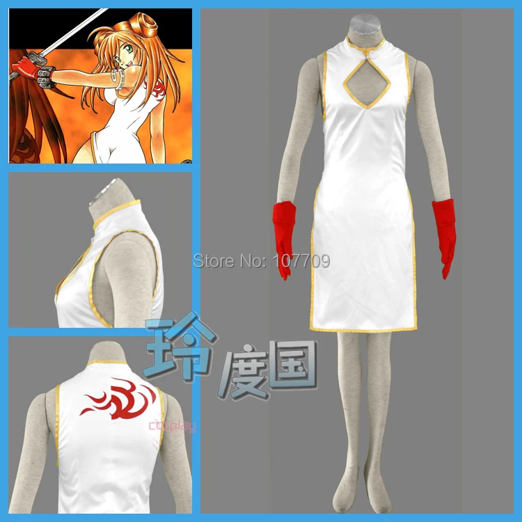 

Ikkitousen Hakufu Sonsaku Cos Anime Party Cosplay Costume Uniform Lolita Chinese Style Cheongsam Clothing