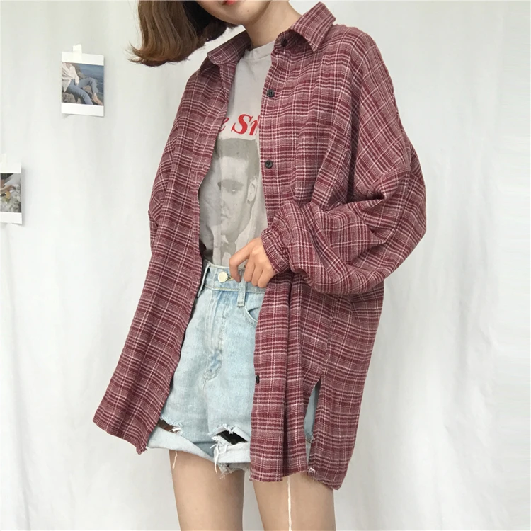 2018 Новинка весны blusas сорочка роковой с Длинным Рукавом Кимоно рубашка Для женщин
