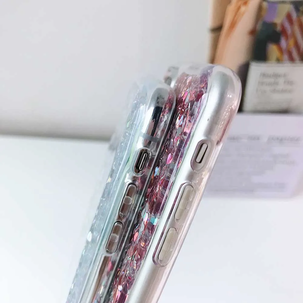KUKE Heart-shaped vertical bar glitter phone case For iPhone X 8 7 6S 6 Plus Cute Case Fashion Capa Soft TPU Back Cover Cases |