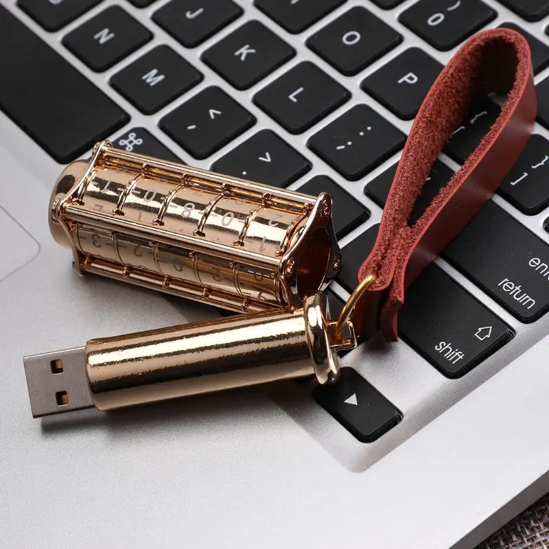 USB флеш накопитель металлический U Stick 32G 64G USB2.0 цифровой пароль для передачи