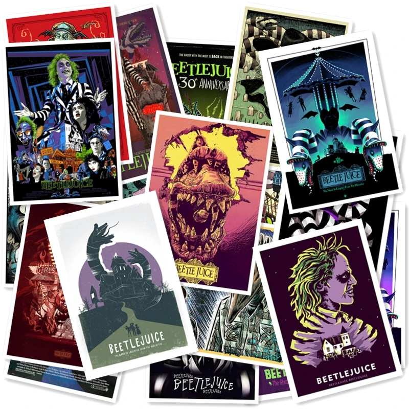 Beetlejuice 20/шт. ПВХ серии стикер домашний декор холодильник стиль стены путешествия