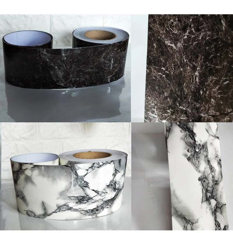 

5 м водонепроницаемые ПВХ мраморные настенные наклейки, линия талии, настенные наклейки, самоклеящиеся обои, ванная комната, туалет, обои