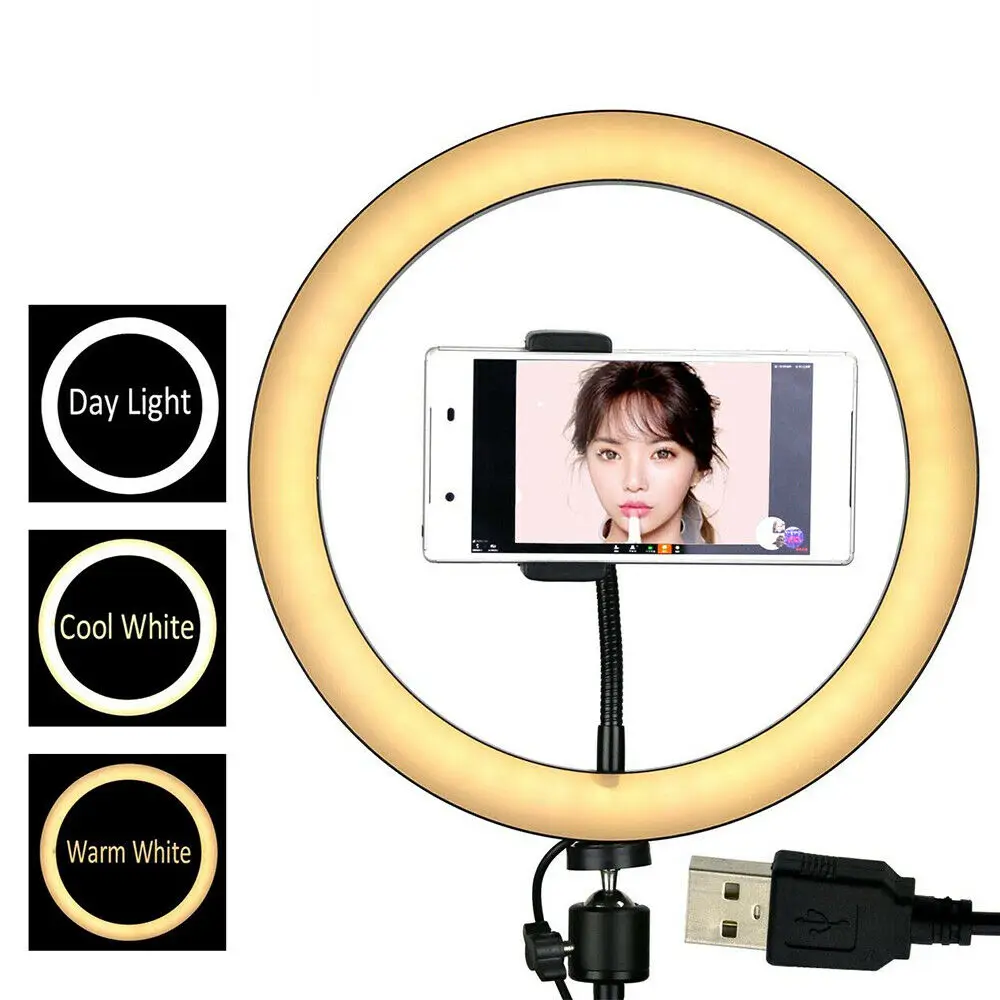 10 &quotсветодиодный кольцевой светильник Vanity s 3000 6500K с регулируемой яркостью ing USB