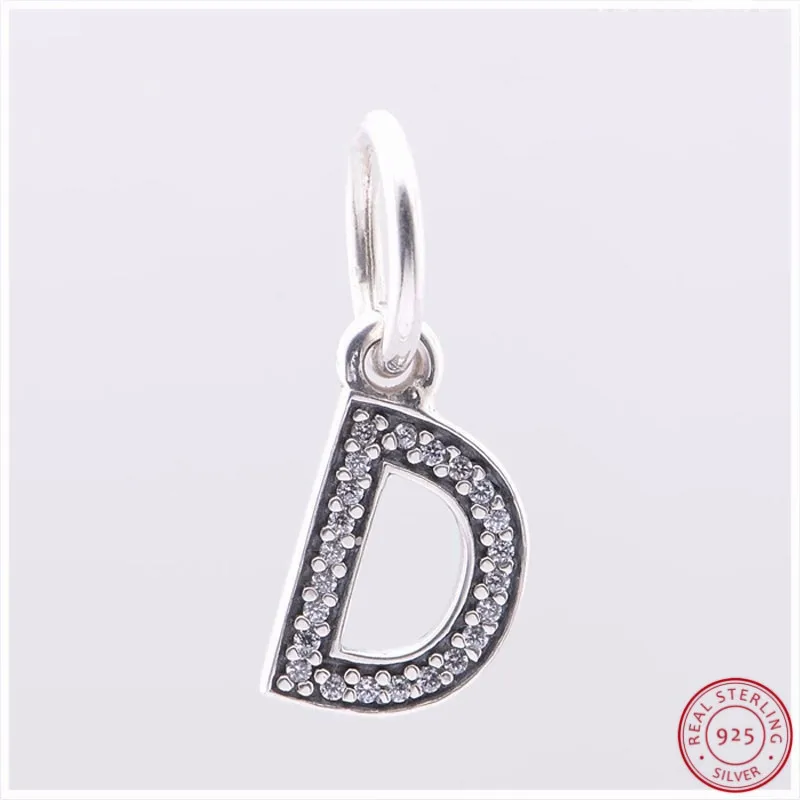 Dazzing трендовые Подвески с надписью d' четким CZ DIY Fit PANDORA Серебро 925 оригинал | Бусины -32849481135