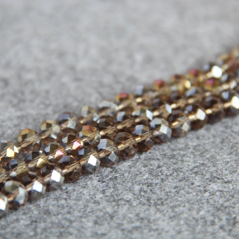 Бижутерия сделай сам стеклянные Хрустальные Бусины новинка 6*8 мм Граненый Серый