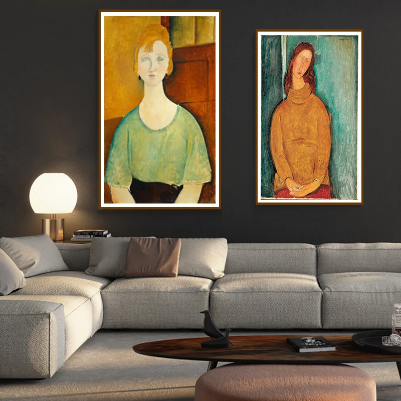 Картины на холсте Modigliani картина печатный плакат для гостиной спальни столовой