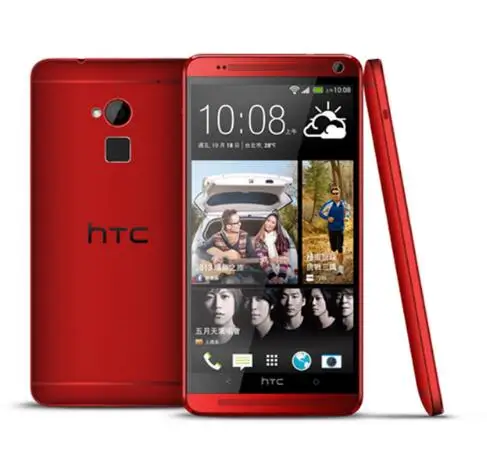 Разблокированный htc One Max Dual sim 16 Гб rom 2 Гб ram четырехъядерный 3g мобильный телефон 5,9 дюймов 4мп wifi gps htc ONE MAX смартфон Android gps - Цвет: Красный