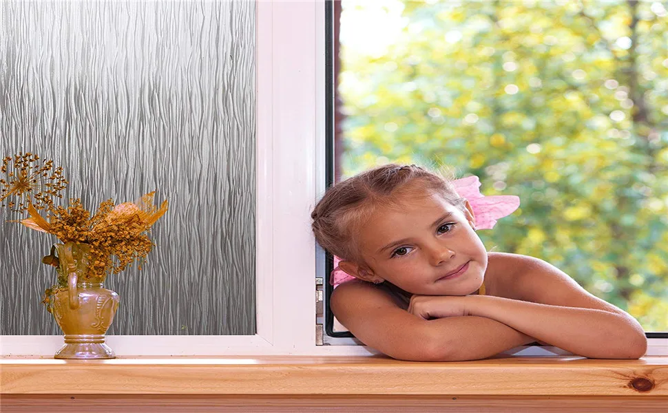 Funlife 45x100 см статическая цепляющая декоративная оконная пленка виниловая без клея наклейка на стекло, окно с термоконтролем анти УФ
