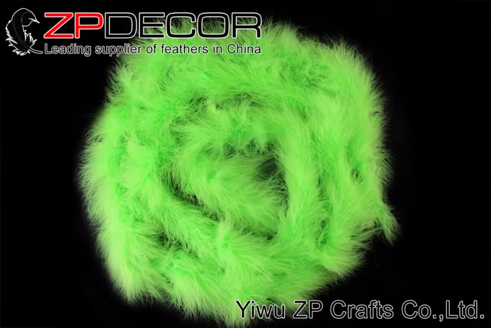 ZPDECOR 20 ярдов/партия г высокое качество свадебное платье Лайм зеленый Боа Из