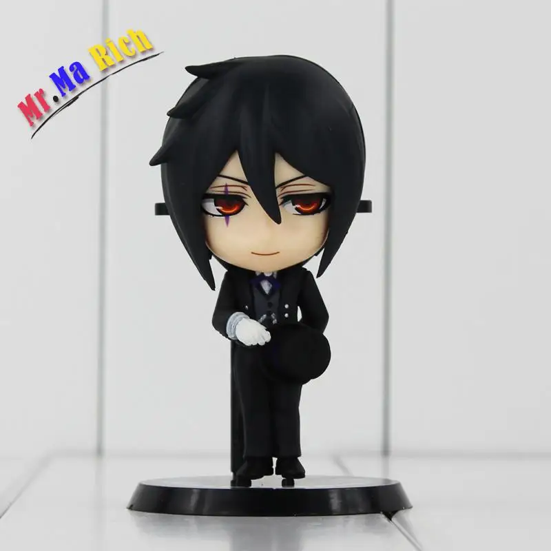 Cute Q версия 2 шт./лот 10 см Kuroshitsuji Ciel Sebastian mikaelissa ПВХ Фигурки Модель игрушки|Игровые