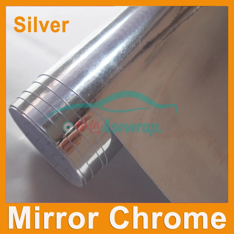 Высококачественная зеркальная хромированная Серебряная виниловая самодельная