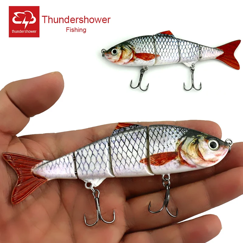 

5pcs Jointed Fishing Lures Wobblers 12CM/16.8G Lifelike 4 Segment Swim Bait Hard Plastic Bait Artificial Fishing Tackle