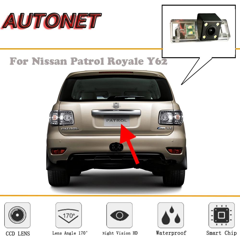 Камера заднего вида для Nissan Patrol Royale Y62 2010 ~ 2017 камера ночного видения номерного