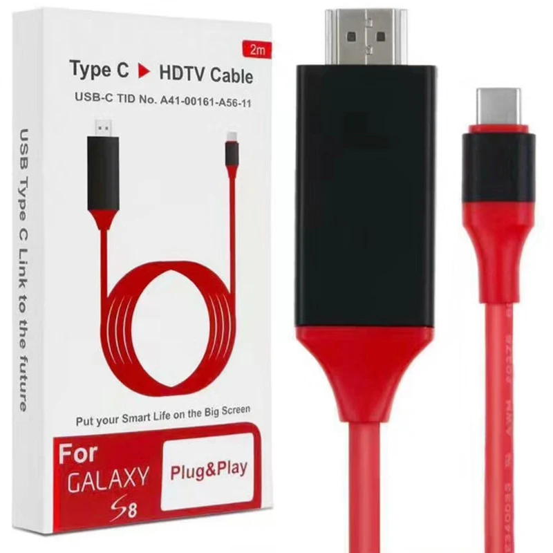 2M Type C папа USB HDMI Кабина для HDTV Мужской кабель MacBook Samsung Galaxy S9/S8/Note 9 Huawei P20 Pro