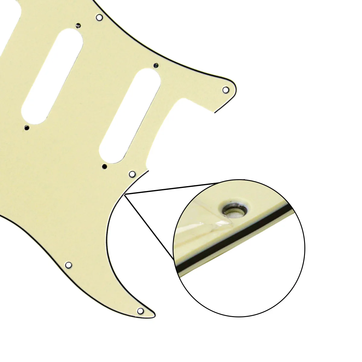 Кремовая защитная накладка для гитары FLEOR Накладка защиты от царапин 3-слойная с