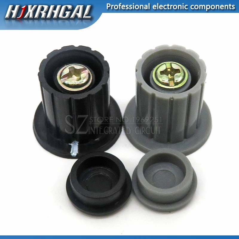 5PCS black grey knob button cap is suitable for high quality WXD3-13 2W WXD3-12 1W turn around special potentiometer | Электронные