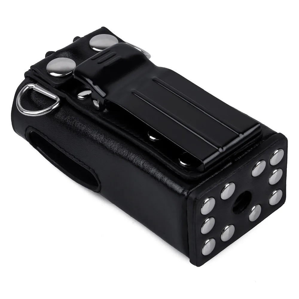 for Kenwood Two Way Radio Leather Protective Sleeve Shoulder Bag Hard Holster Case for Kenwood TK-3207 TK-2207 TK-3307 TK-3200